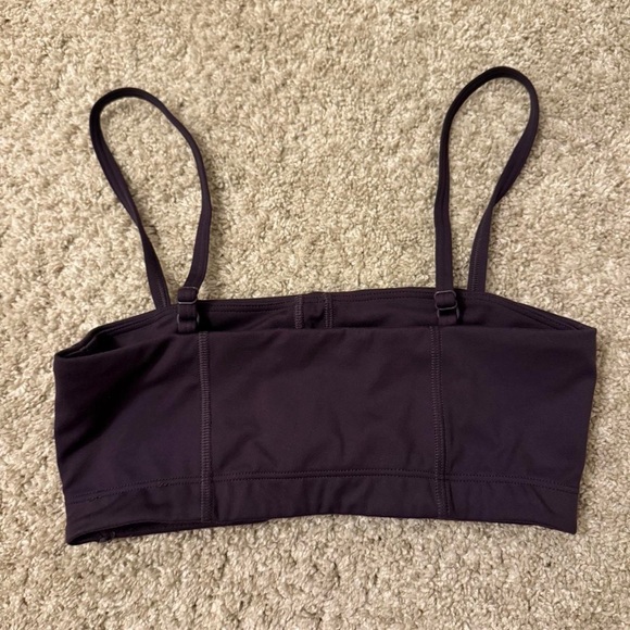 Gymshark Black Sports Bra with White Logo - Picture 3 of 3